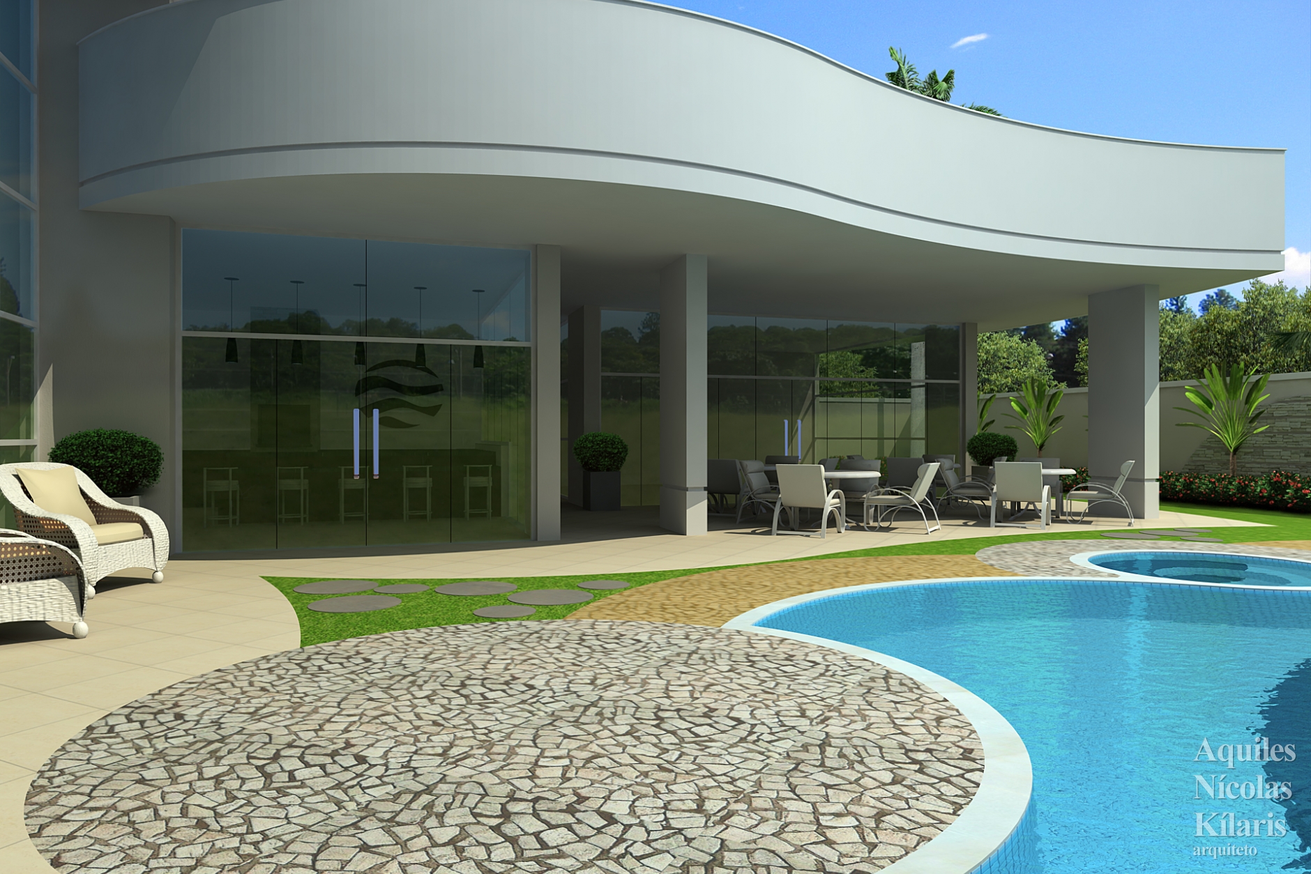 Arquiteto - Aquiles Nícolas Kílaris - Projetos Residenciais - Projeto Caldas Novas - GO