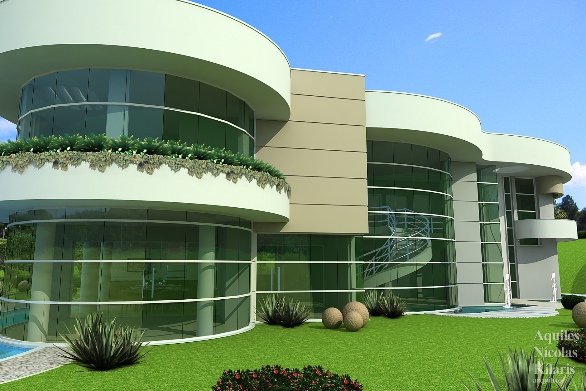 Arquiteto - Aquiles NÃ­colas KÃ­laris - Projetos Residenciais - Projeto BraganÃ§a Paulista - SP