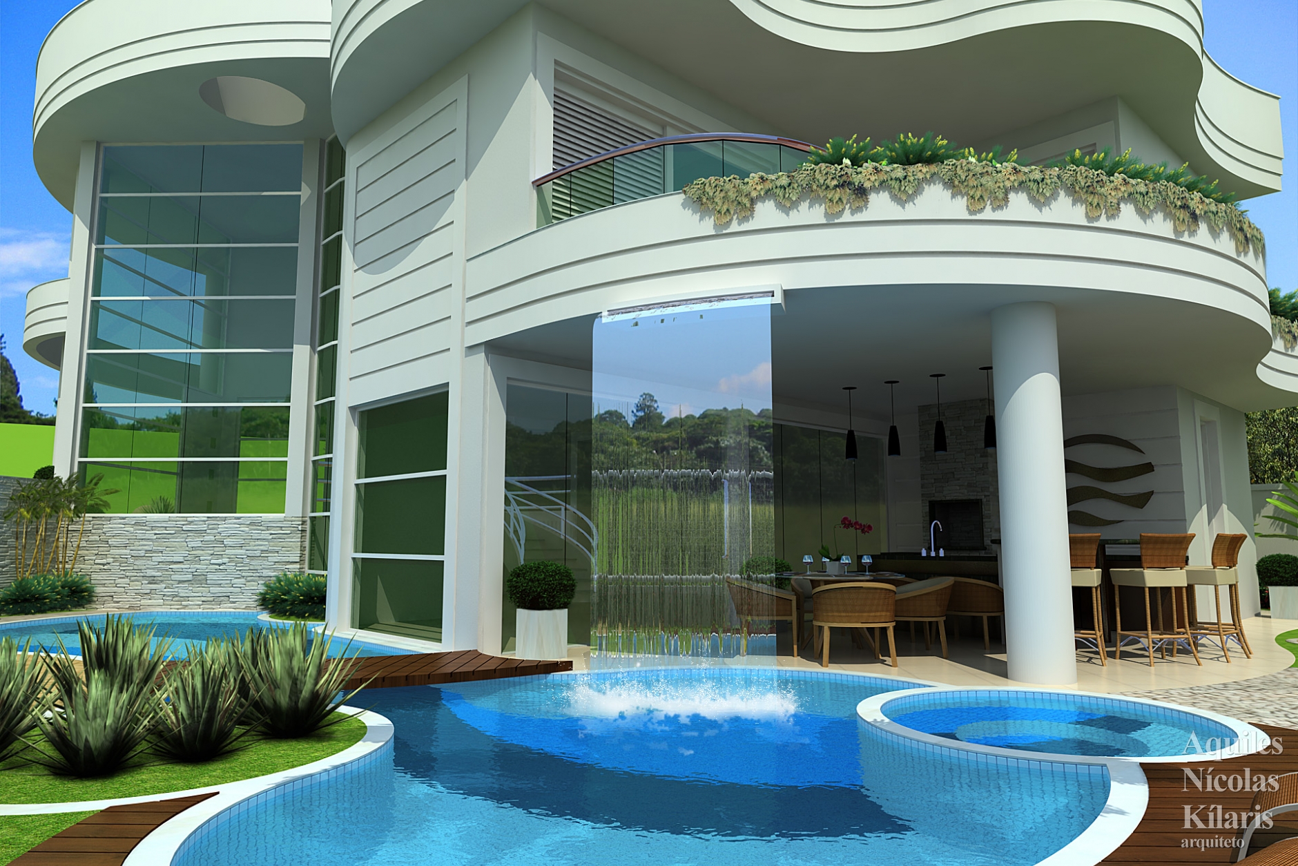 Arquiteto - Aquiles NÃ­colas KÃ­laris - Projetos Residenciais - Projeto SÃ£o JosÃ© dos Campos - SP