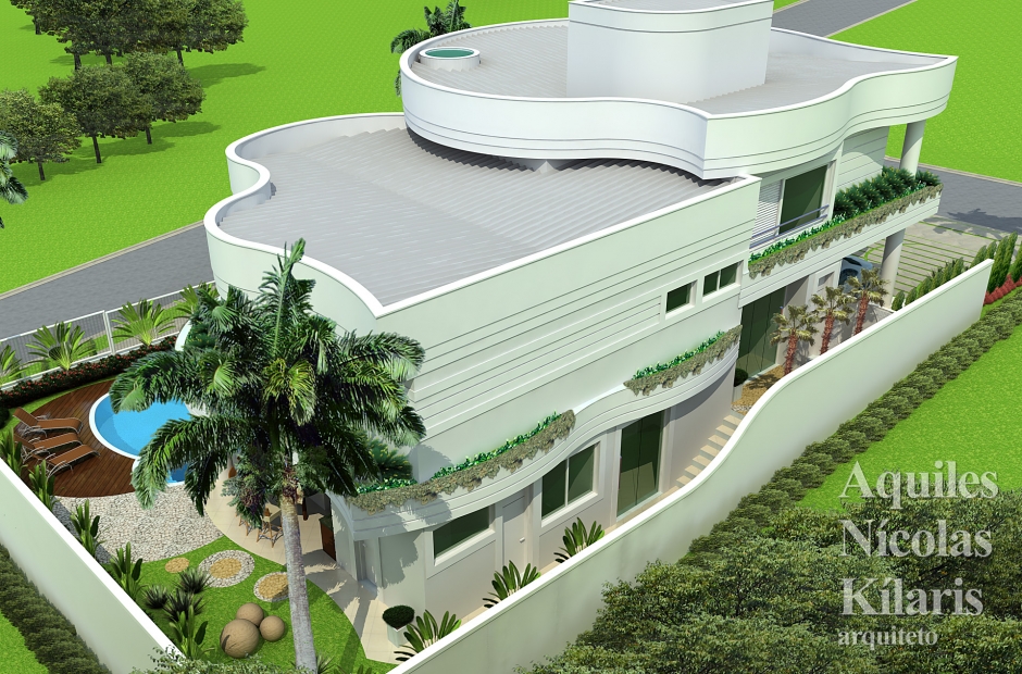 Arquiteto - Aquiles NÃ­colas KÃ­laris - Projetos Residenciais - Projeto SÃ£o JosÃ© dos Campos - SP