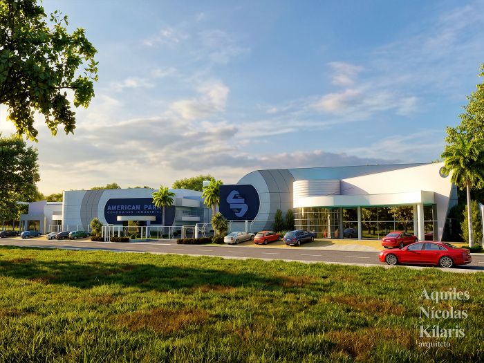 Arquiteto - Aquiles NÃ­colas KÃ­laris - Projetos Corporativos - Condominio industrial American Park
